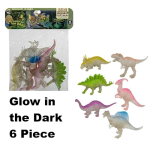 Glow in the Dark Dinosaurs -  15-16cm each, 6 Piece